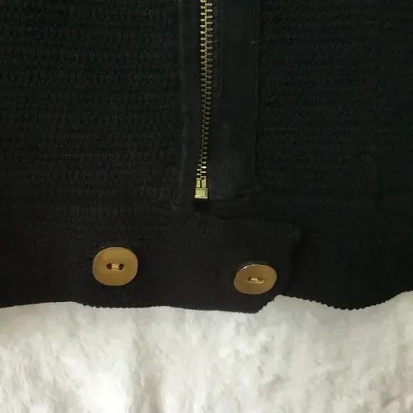 Chico's Black Gold Zip Up Jacket - Picture 5 of 13